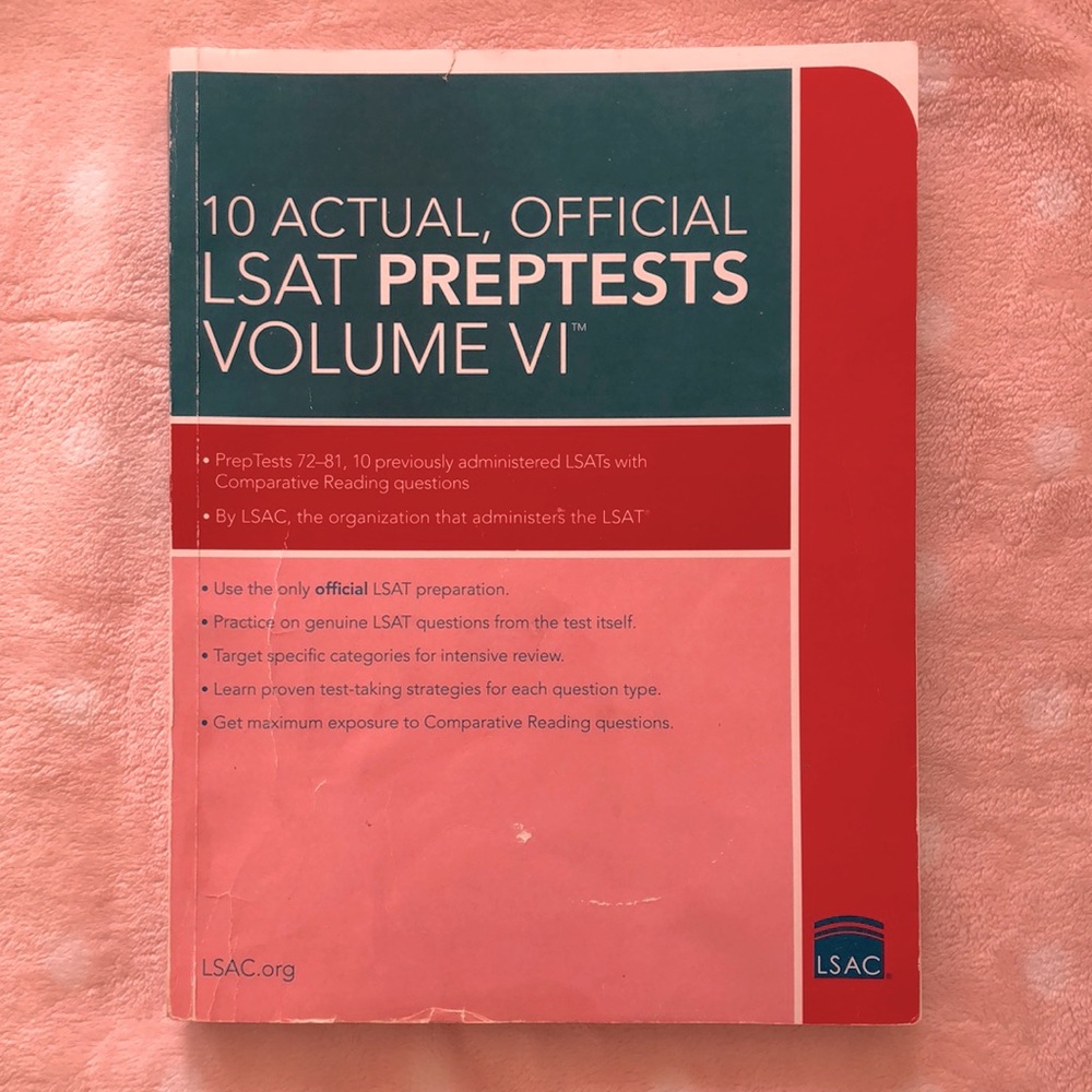 10 Actual, Official LSAT Preptest Volume VI ❤️